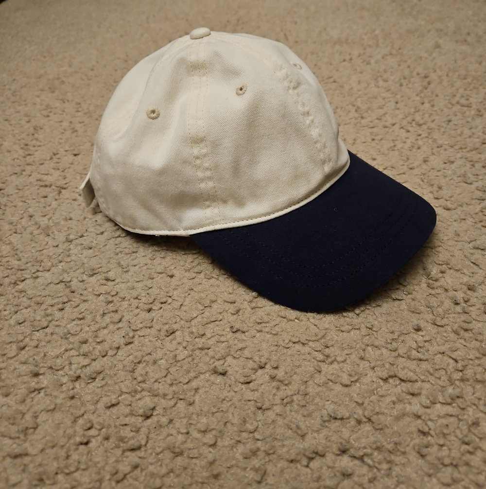 J. Crew Two-Tone Cap | Cream and Navy